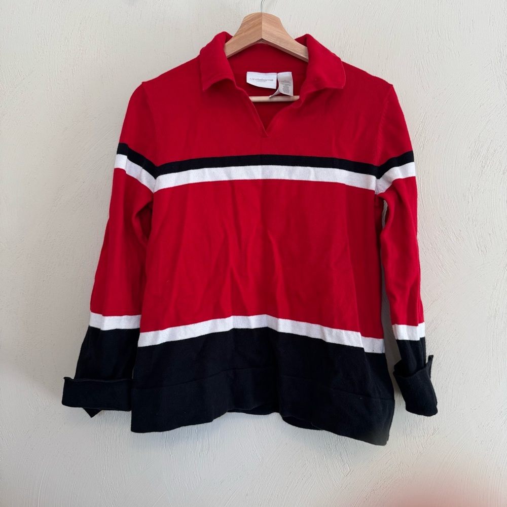 Collared polo style knit top by Liz Claiborne